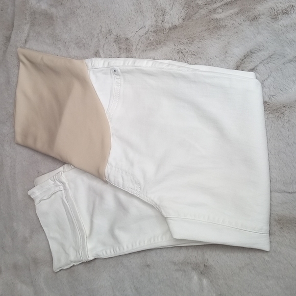 Lila Ryan Kent Maternity White Cuffed Cropped Capri Skinny Jeans. Sz 29 - Picture 5 of 8